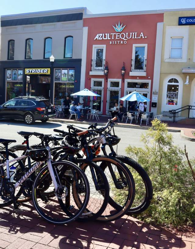 Bicycles Parked in Downtown Bentonville