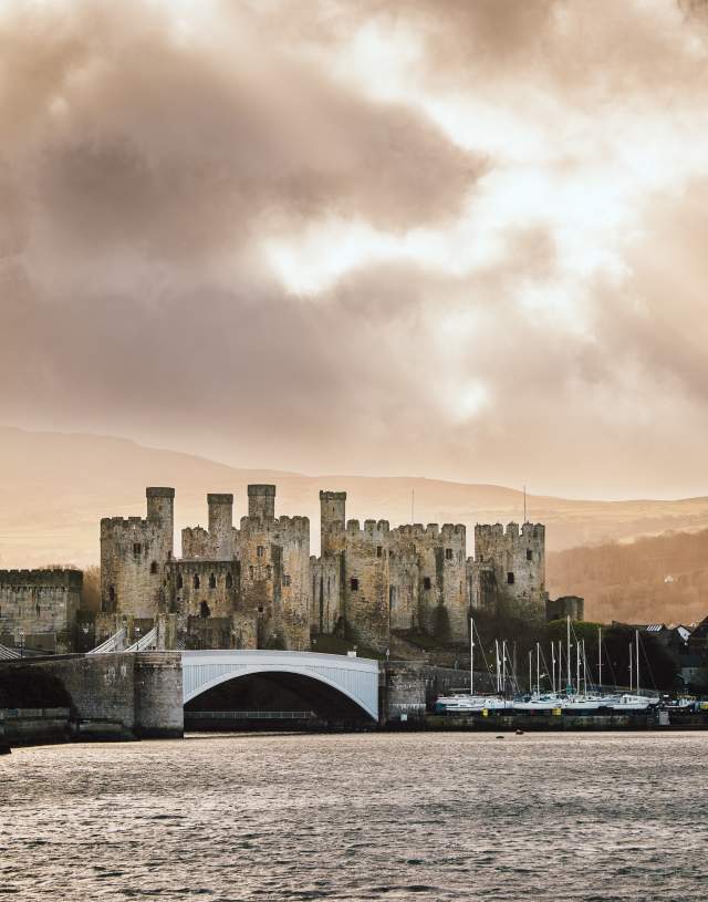 Conwy Castle in autumn