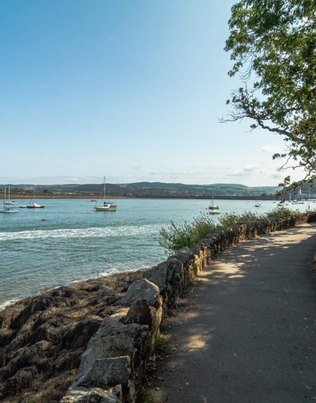 A view of the coast path from Conwy Morfa