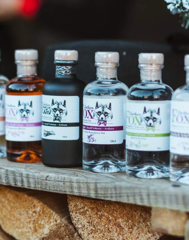 A gin stall at the Beverley Festival of Christmas