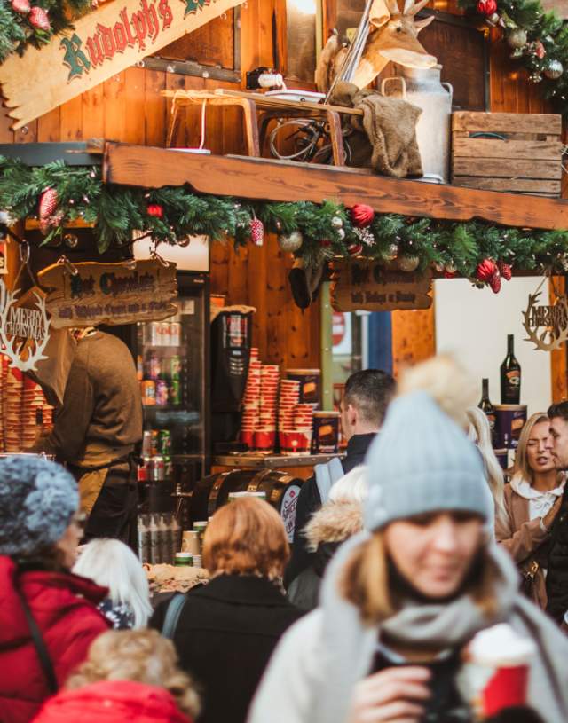 People shopping at the Beverley Festival of Christmas in East Yorkshire