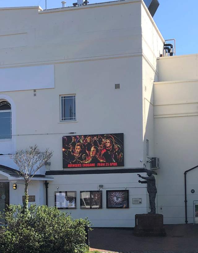 The exterior of Dorking Halls