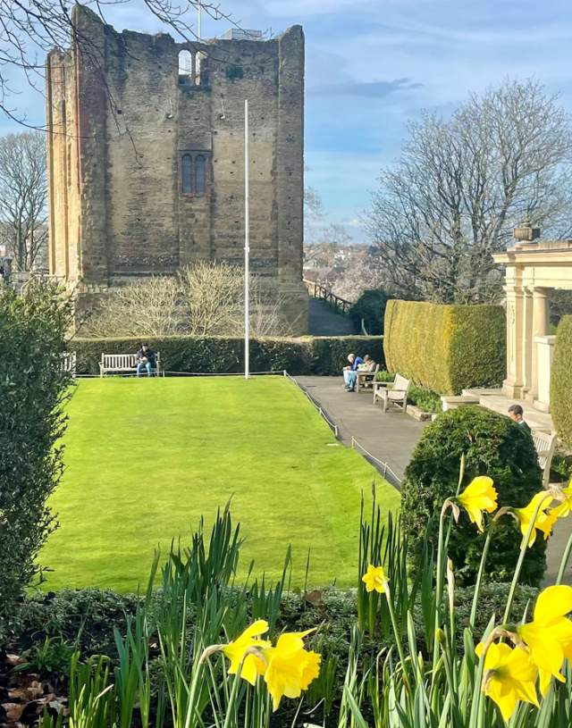 Guildford Castle in early Spring
