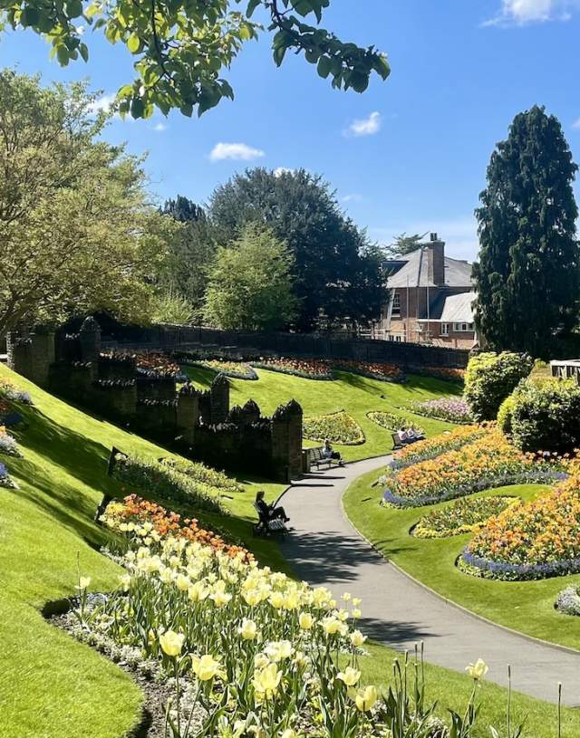 Guildford Castle Grounds in spring