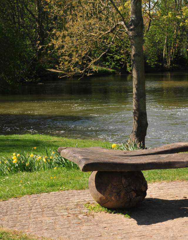 A bench overlooking a lake - copyright Grant Pritchard