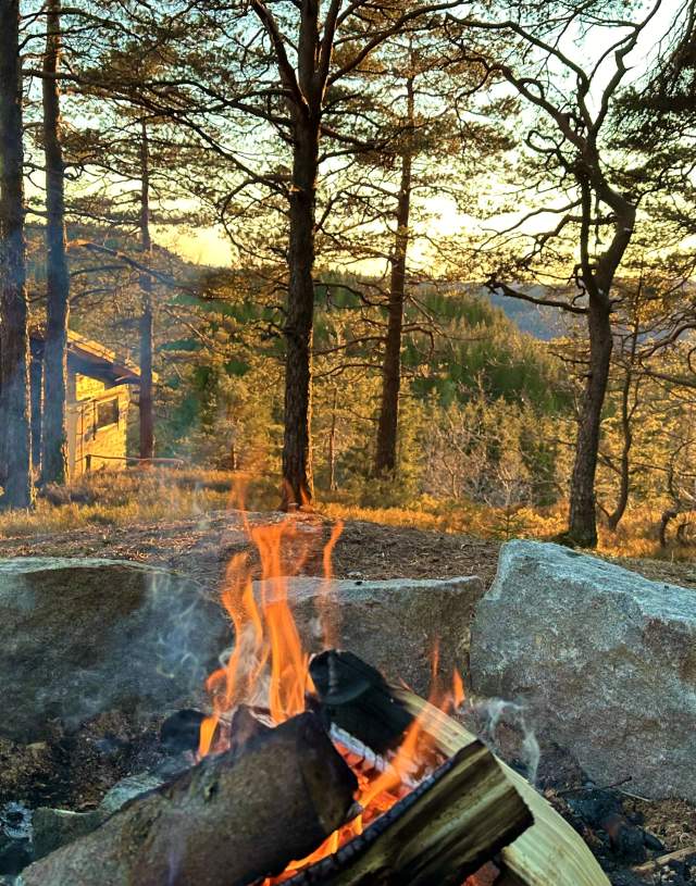 Bålplass på Treetop Fiddan