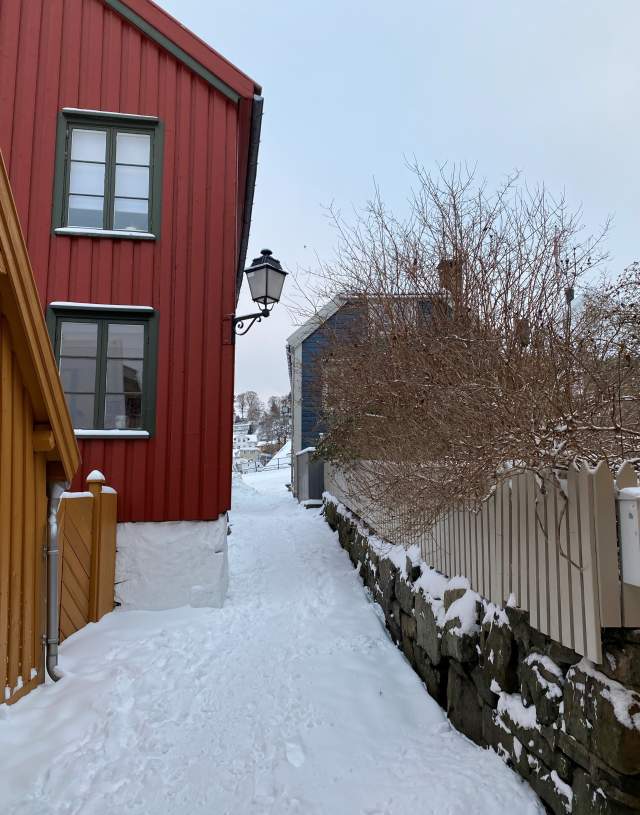 Snø i Arendal