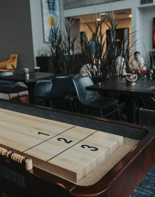 Shuffleboard på Mandal Hotel