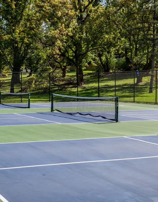 Empty Pickleball Courts at Delta Mills Park