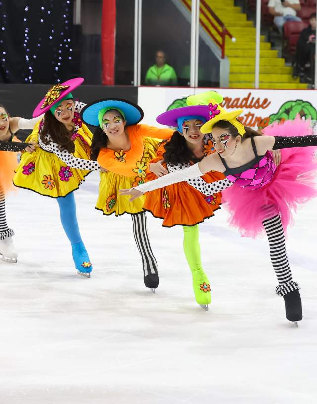Figure skaters on ice