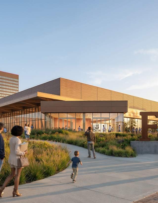 Rendering of the new Fargo Convention Center at the current Civic Center site