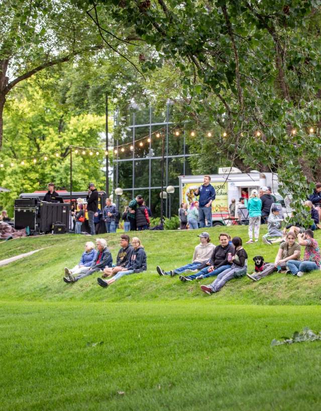 Family at Sunset at the Riverfront event