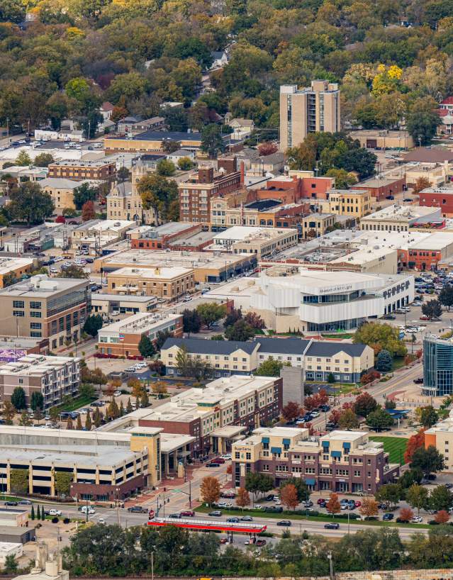 Fall Aerial of Downtown