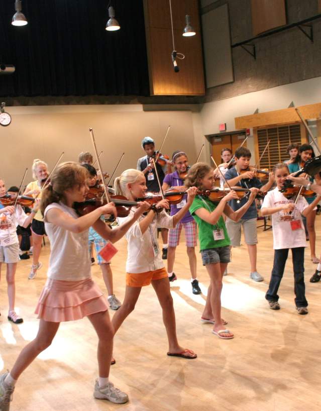 Students practice at the American Suzuki Institute, held at each year on the UWSP Campus!