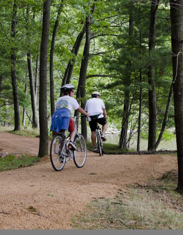 Get outside in the Stevens Point Area with biking along the Green Circle Trail.