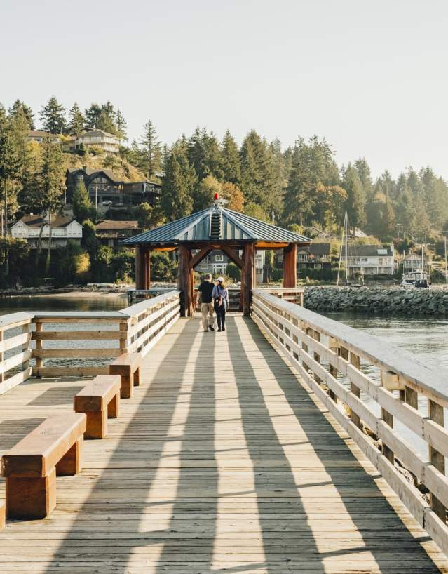 A view of the Gibsons Landing gazebo.