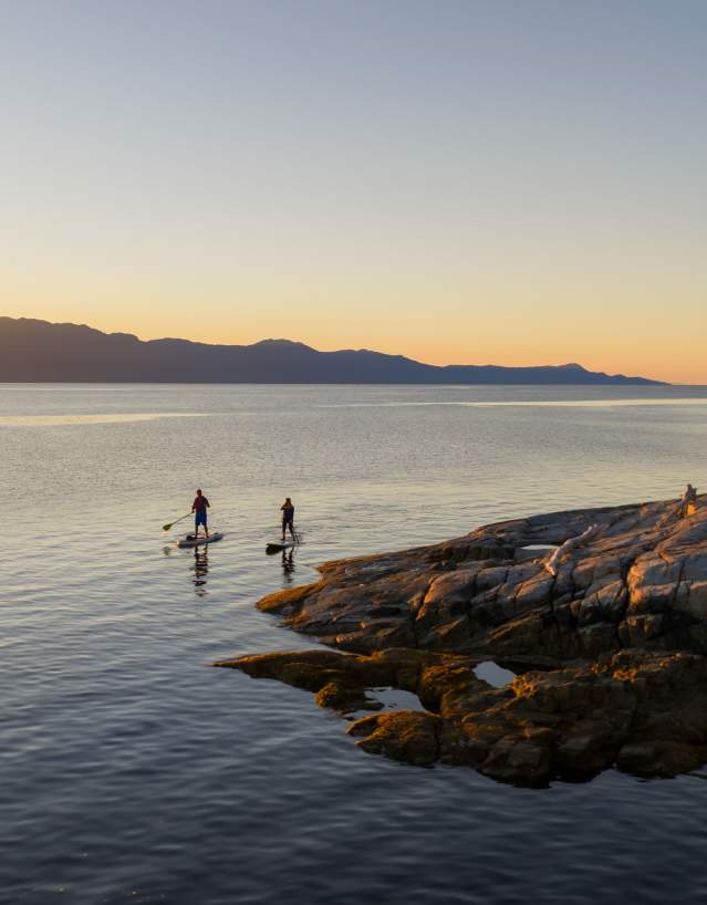 Paddleboarding near Secret Cove