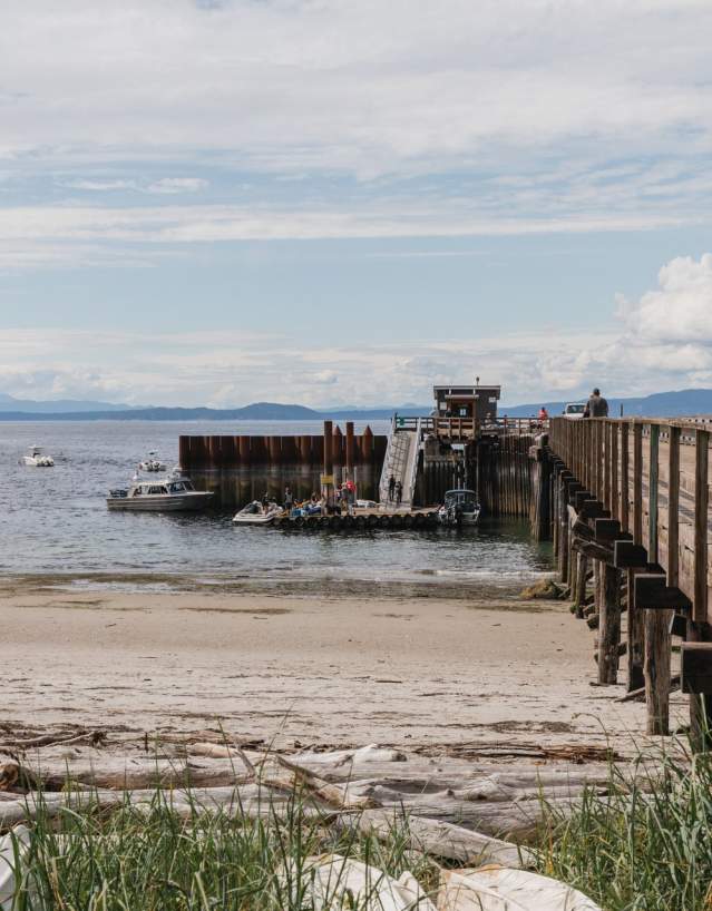 A shot of the government dock, looking out towards the water.