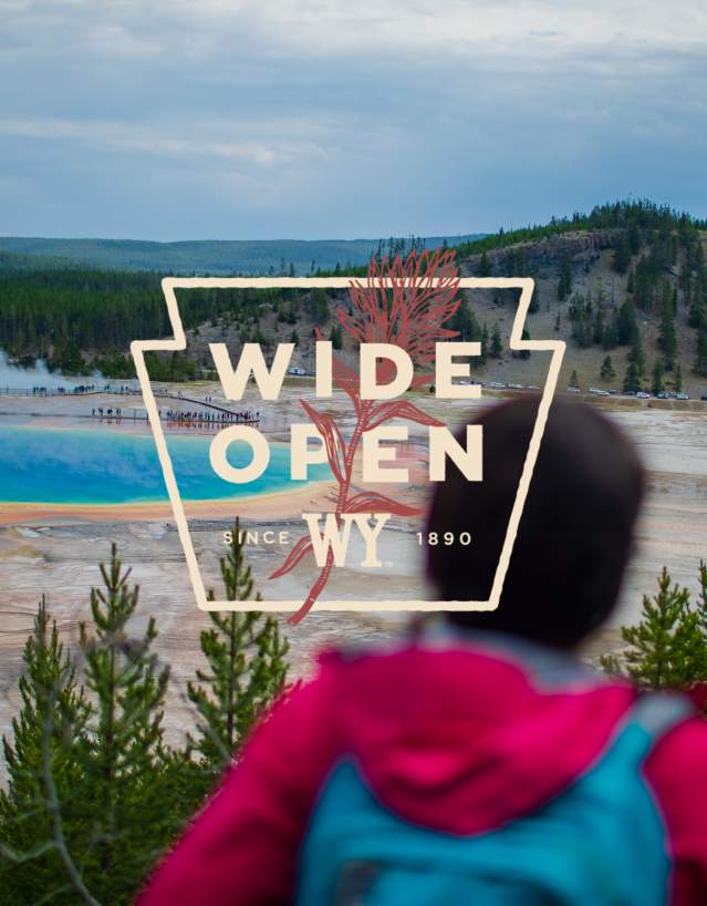 Wide Open, Since 1890 The Grand Prismatic Spring in Yellowstone National Park, a large hot spring located in the Midway Geyser Basin