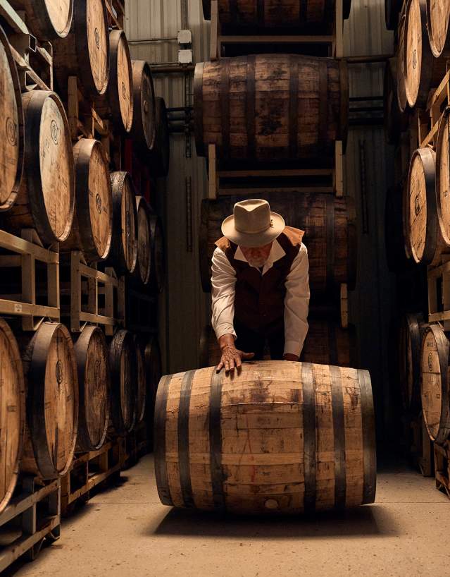Tim Trites rolling a barrel