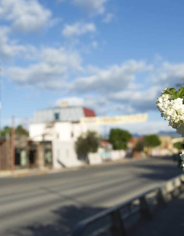 Vibrant downtown Lander in Fremont County, Wyoming.