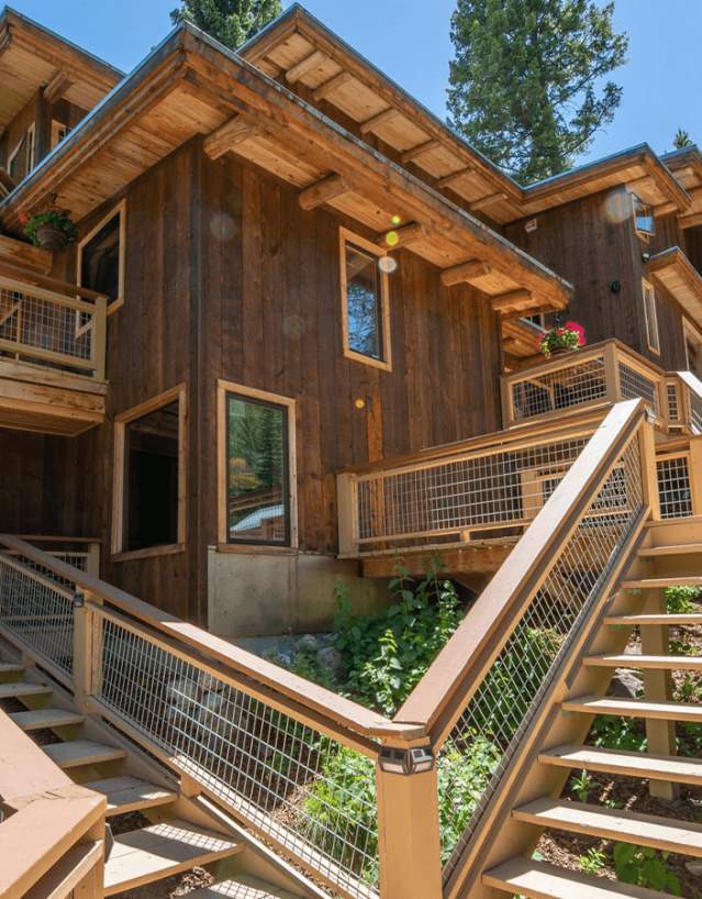 Jackson Hole Hideout, a rustic yet modern bed and breakfast nestled in the forests of Jackson Hole, Wyoming.