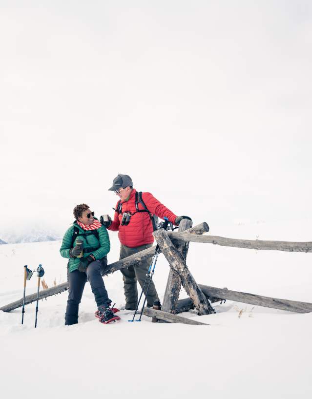 Winter snowshoeing