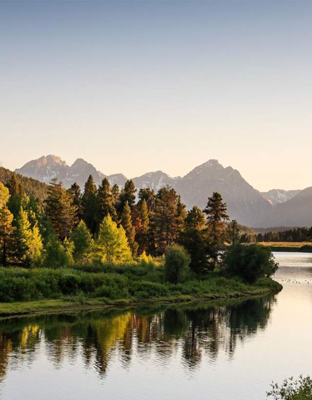 Scenic mountains & river