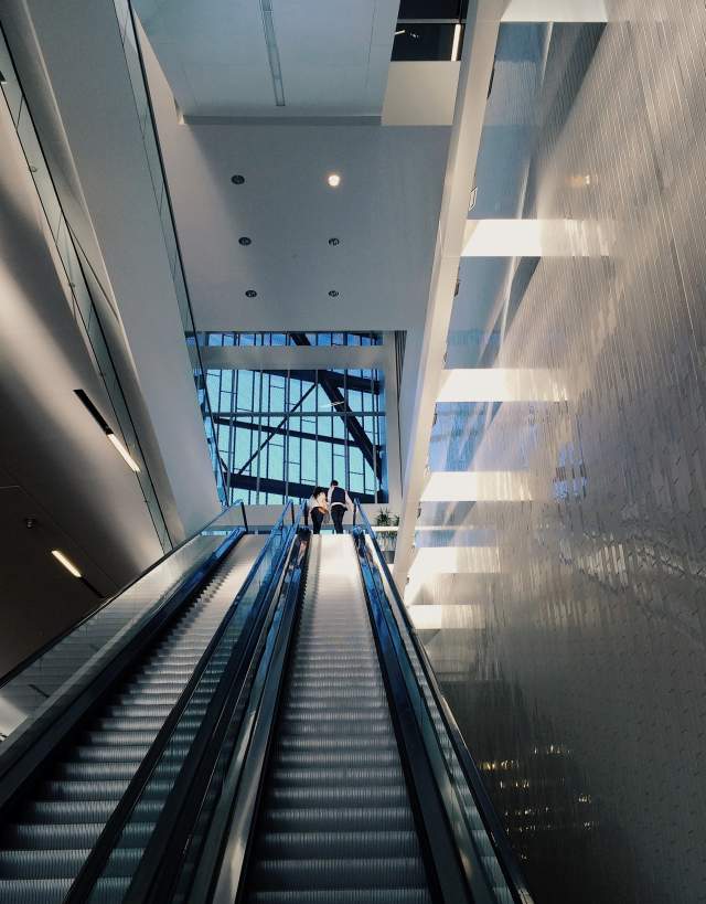 Grand Escalator Located in the Convention Center Lobby