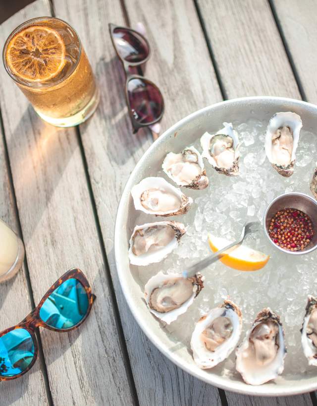 oyster on a table