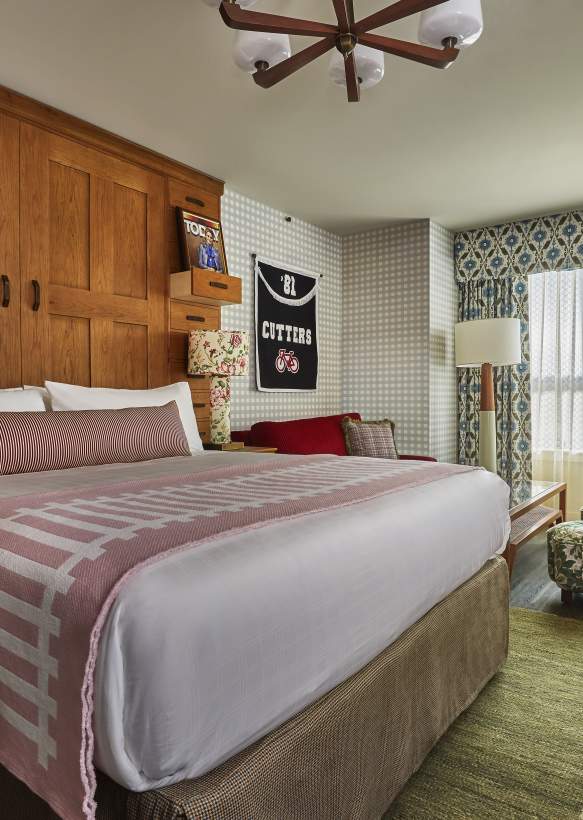 A king-sized suite at the Graduate Bloomington