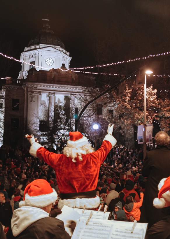 Canopy of Lights Santa