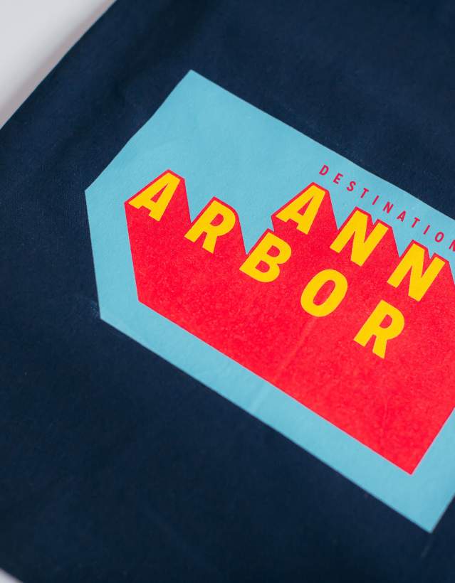 Tote bag with Ann Arbor logo