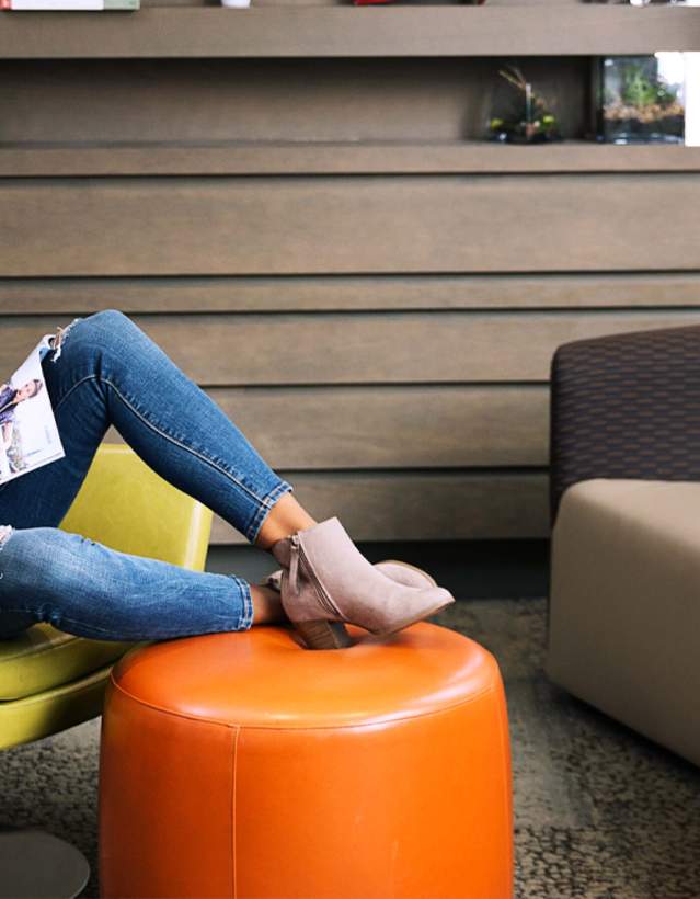 Woman in the lobby of the EVEN Hotel