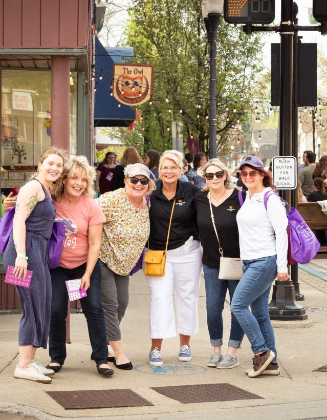 Group of women at the Milan Wine Walk