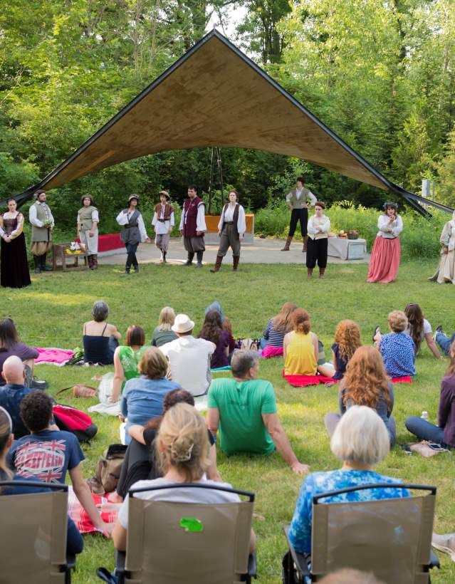 Shakespeare performance in Nichols Arboretum