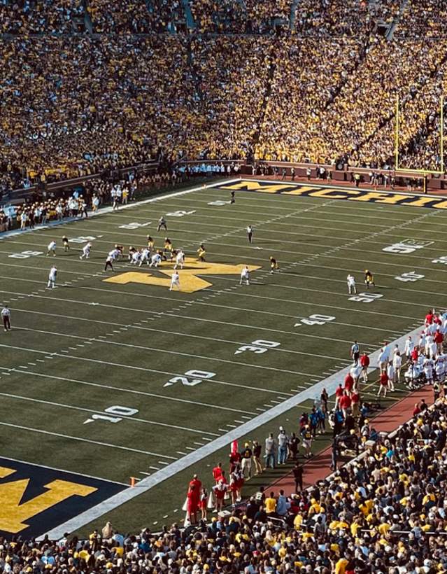 View of Michigan Stadium full on game day