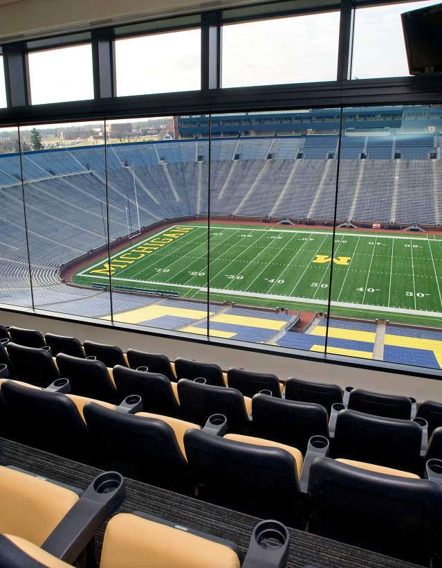 Group of club seating at Michigan Stadium