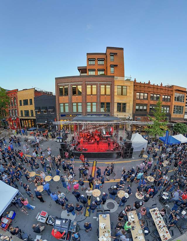 UA Block Party view from drone