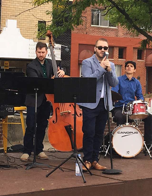 Band playing at Milan Third Thursdays
