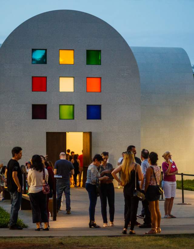 Ellsworth Kellys Austin installation at the Blanton Museum of Art at The University of Texas at Austin.