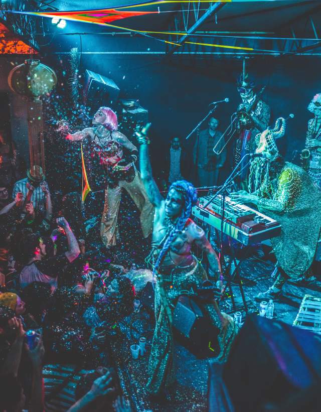 Golden Dawn Arkestra band performing live in austin texas