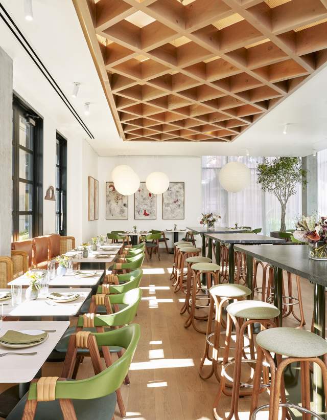 Restaurant Interior at Summer House On Music Lane in Austin Texas