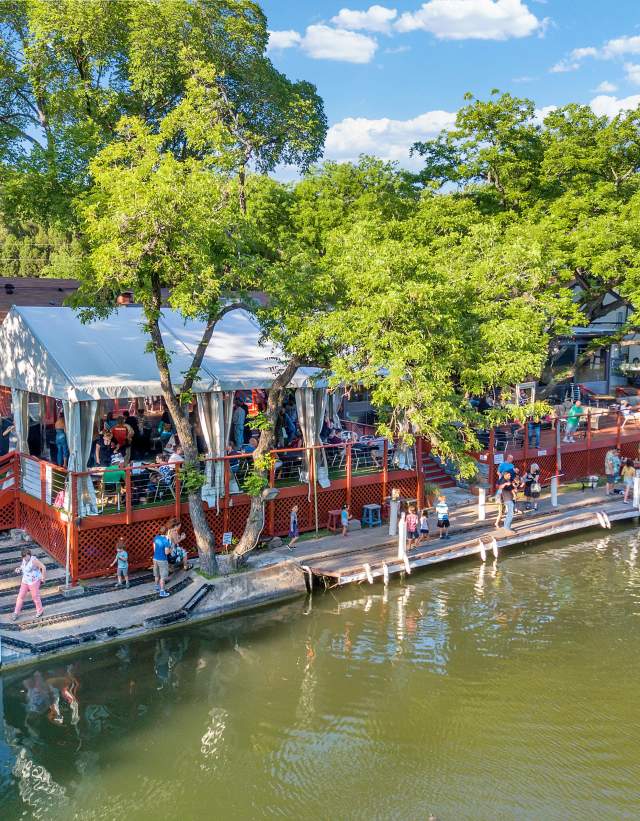 The County Line on the Lake patio in austin texas