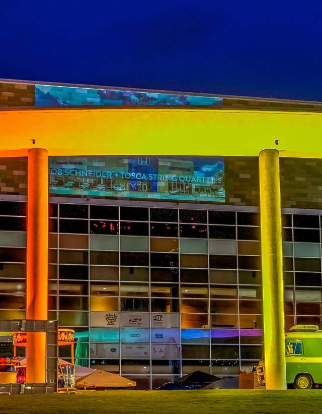 Pride Lights at the Long Center