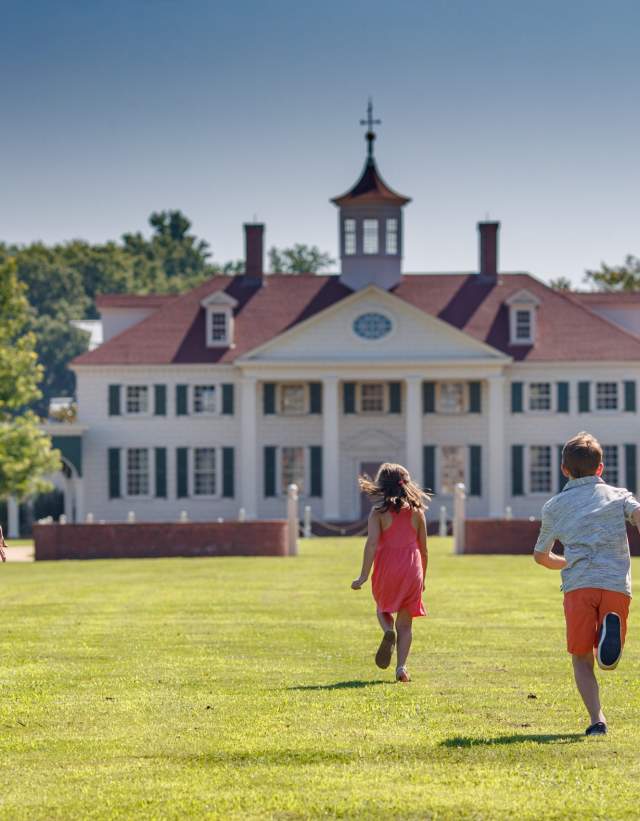 Children playing at American Village