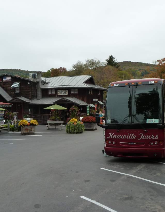 Bus at the Fly Creek Cider Mill
