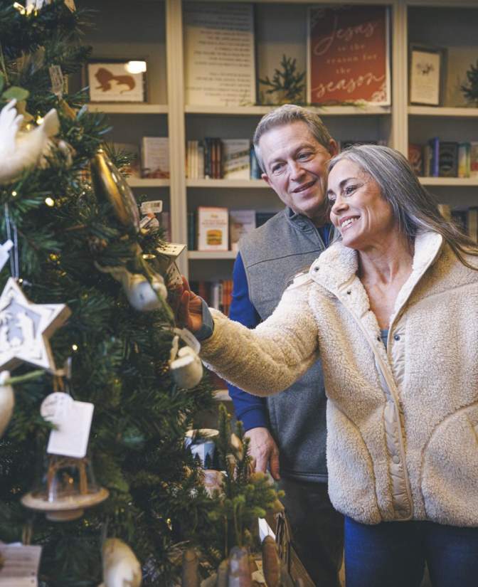Couple Shopping Christmas
