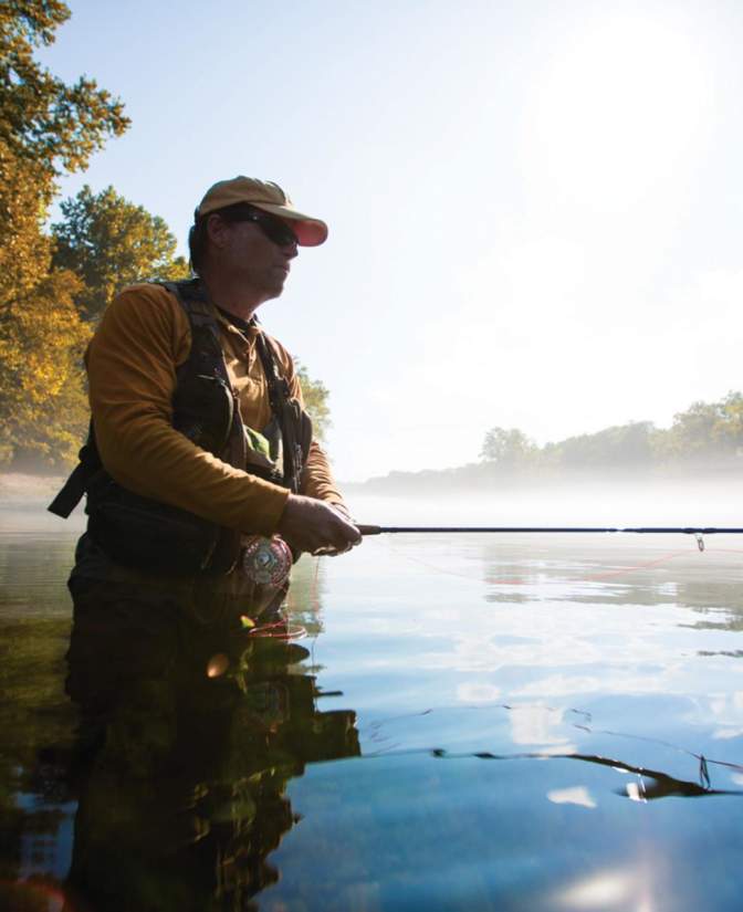 Man Fishing Lake