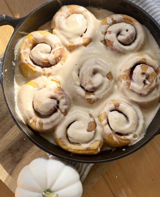 Pumpkin Spice Cinnamon Rolls Flour Barn